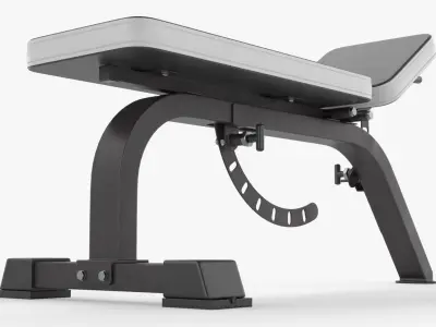 Weight flat bench adjustable 02 3D model