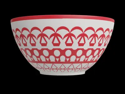 Floreal Dinner Soup Bowl Low-poly 3D model