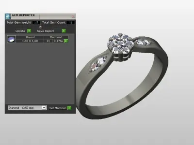 Women solitaire ring 3D print model buy