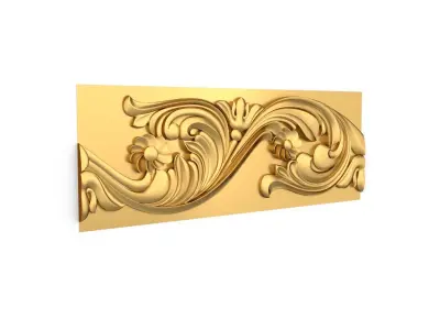 Classic carved decor ornament 369 3D model