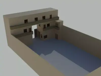 Warehouse for Steel Material 3D model