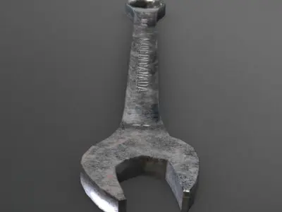 10mm Combination Wrench Low-poly 3D model