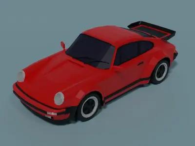 Porsche 930 Turbo Low-poly 3D model