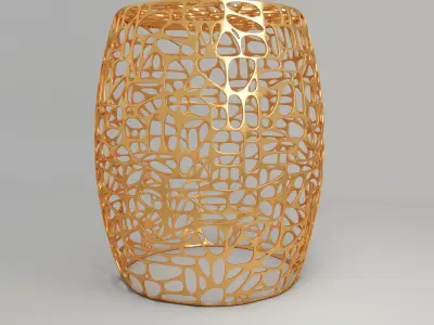 Solid Aluminum End Table 3D model