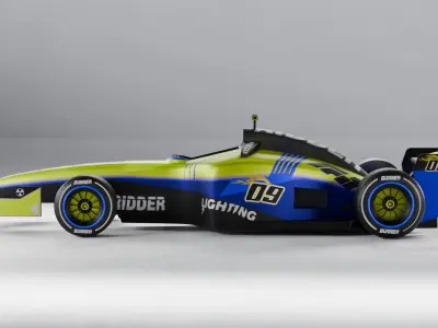 Formula Car Game Ready Low-poly 3D model