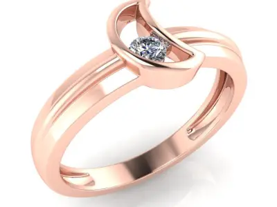 light weight gold diamond rings-C111116SKCH2026009-wt-0-5 3D print model