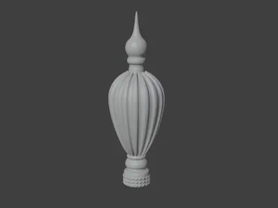 Fluted finial Sceptre 3D print model