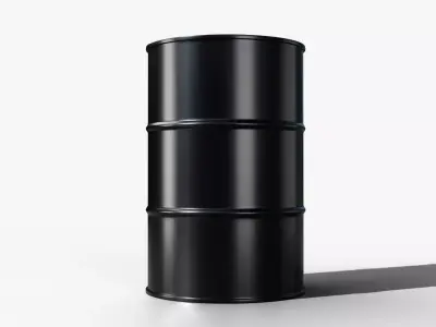 Steel Barrel - Black - Clean 3D model