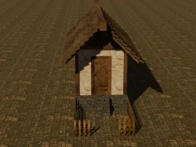 Medieval House 3 Free low-poly 3D model purchase