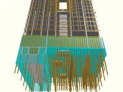 multifunctional building 3D model