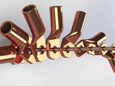 Ring cable lugs from KP-M5-6 to KP-M10-150  3D model