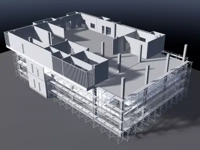 Building in construction scene 25-53 3D model