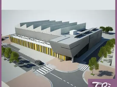 SPORTS COMPLEX BUILDING 2 3D model