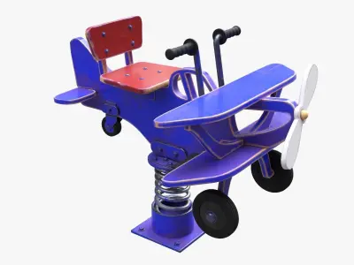 Spring rocking plane 3D model