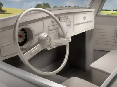 1969 VW Beetle with Full Interior Free 3D model