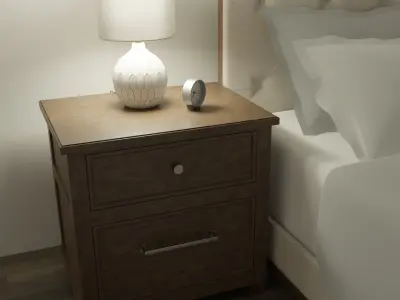 Queen Bed ASHLEY Hillcott 3D model