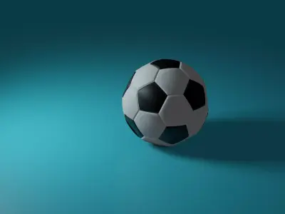 football soccer ball Low-poly 3D model