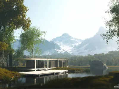 le corbusier home Low-poly 3D model