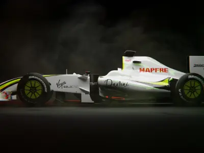 F1 Brawn BGP 001 2009 3D model