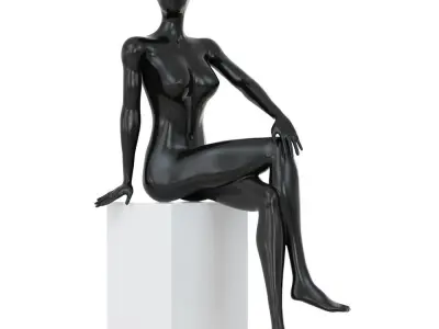 Female seated mannequin 85 3D model