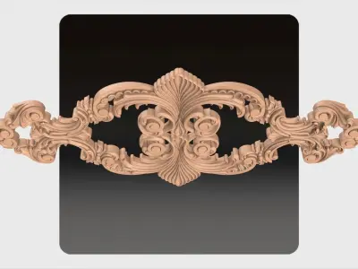 Carved decor ornament for cnc 31 3D model