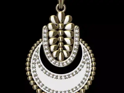 Single pendant or necklace 3D print model