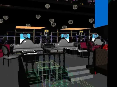 Night Club - Bar  3D model
