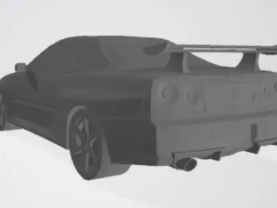 Nissan Skyline GT-R R34 3D print model