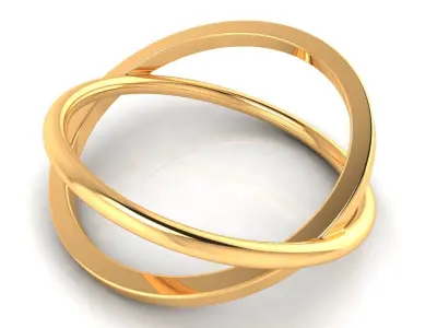 Ring M163 The luxury female abstract ring wedding 3D print model