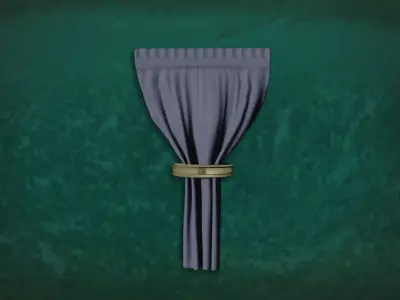 Deco CurtainsLong T03 - Single Fabric Sunblind Free 3D model