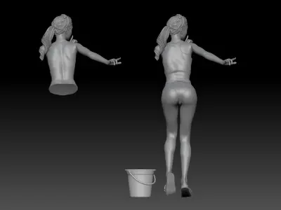 CAR WASH GIRL 1 3D print model