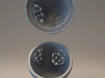 Easter egg with carved ornament - Nummer 06 3D print model