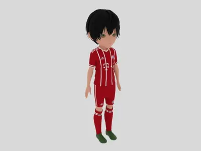 Bayern Munchen Soccer - Football  Player Low-poly 3D model