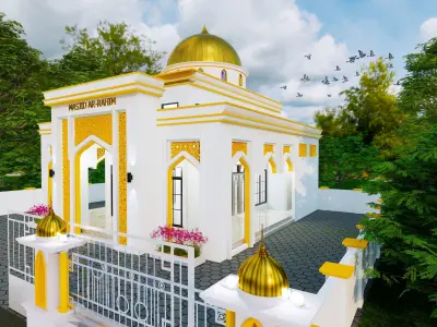 Mosque or Mushola or Prayer Room 3D Architecture design Model  3D model