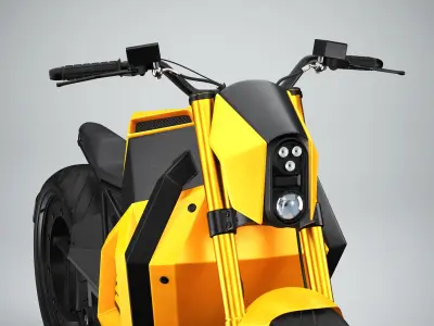 RMK E2 electric motorcycle Yellow 3D model