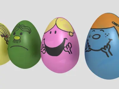 Easter Eggs kit - volume 2 Low-poly 3D model