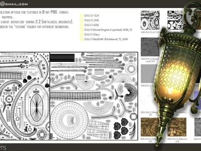 CLASSICAL OUTDOOR WALL LAMP -Model 10- Low-poly 3D model