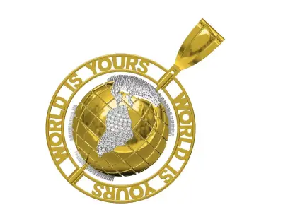 World is yours pendant 3D print model