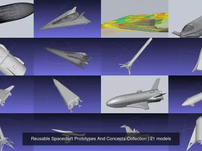 Reusable Spacecraft Prototypes And Concepts Collection