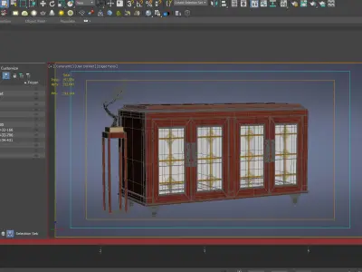 cabinet cabinet wardrobe sofa bed table bookshelve 3D model