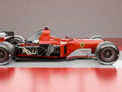 Ferrari F2004 F1 car 3D model