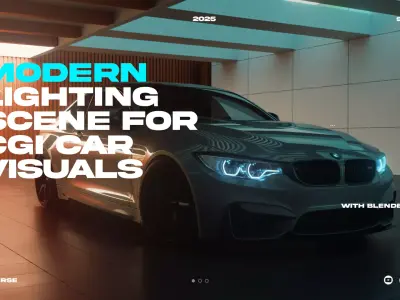  3D Interior Rendering Scene Without CAR 3D model