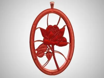 Rose Necklace 3D print model