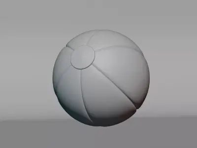 Beach Ball Low-poly 3D model 2
