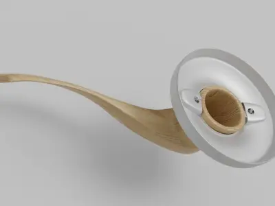 High Poly Detailed Curly Door Handle 3D model