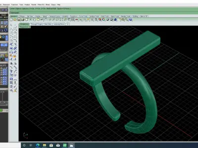 3d-model fashion simple ring 3D print model