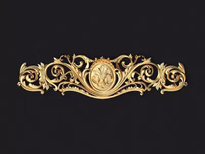 dekor ornate gold ornament 3D model