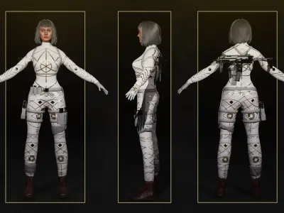 Character Scarth Low-poly 3D model