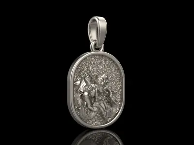 Saint George the Victorious pendant model 991 3D print model