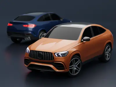 Mercedes Benz GLE 2022 Low-poly 3D model